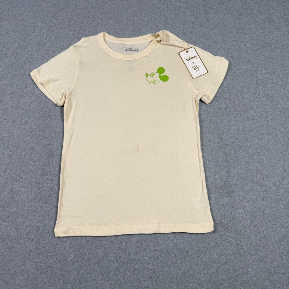 Disney x Chaser Kids Mickey Mouse Sunshine Power Corp Graphic T-Shirt Cream 12